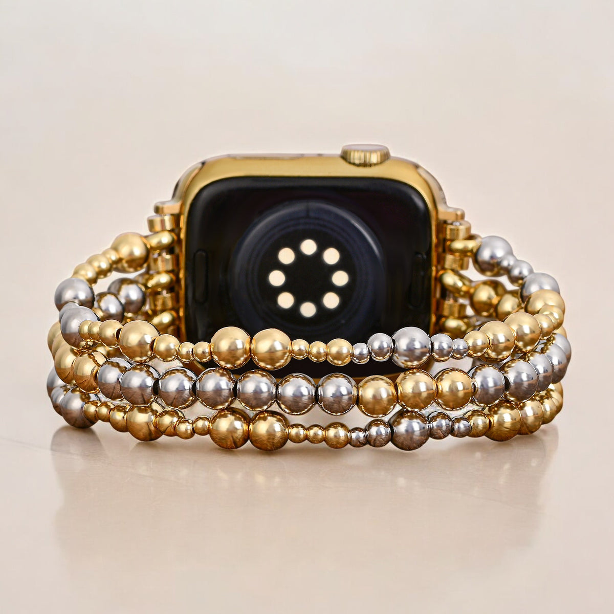 Sterling Gold Stretch Apple Watch Armband