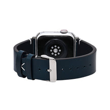 Herren schwarzes Lederarmband für Apple Watch