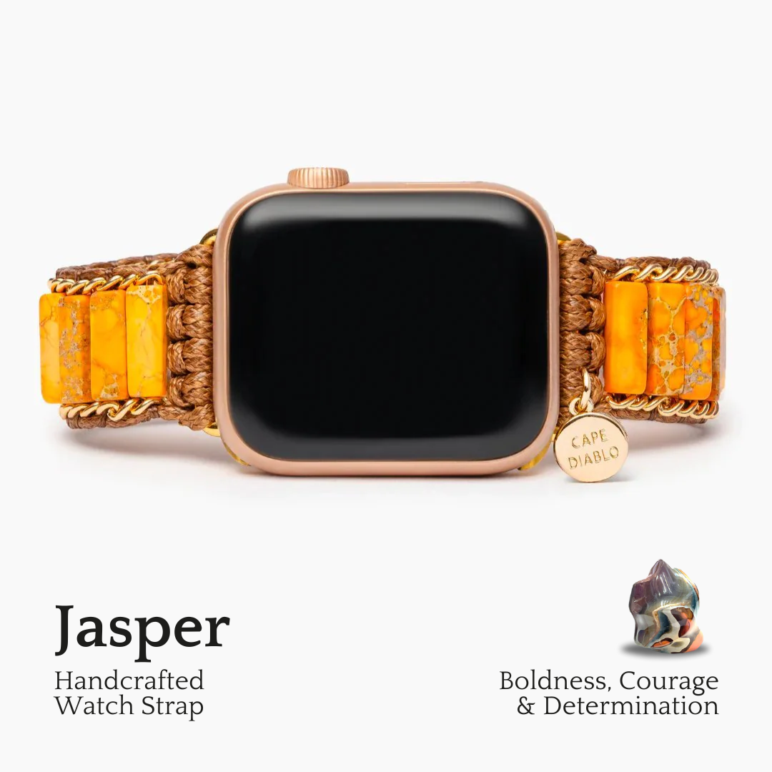 Apple Watch Armband aus pfirsichfarbenem Imperial Jaspis