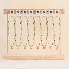 Mehrfarbige Blasenbuchstaben Halskette