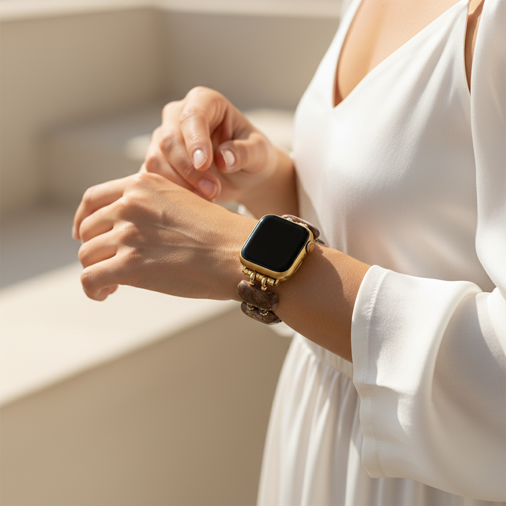 Wüstenhorizont Achat Dehnbares Apple Watch Armband