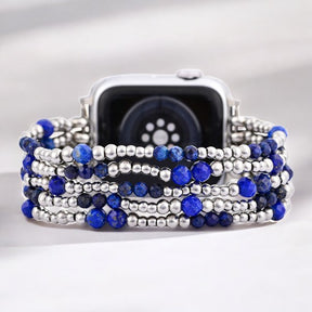 Azure Serenity Silver Stretch Apple Watch Armband