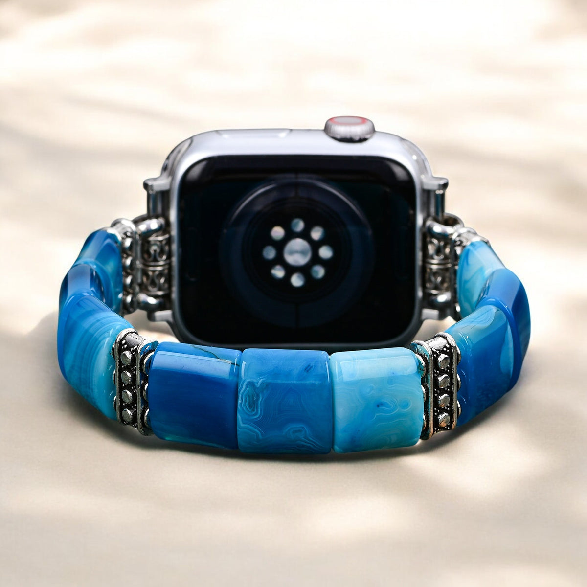 Serene Abyss Agate Stretch Apple Watch Armband