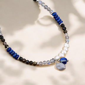 Mystische Lapislazuli Harmonie Fußkette