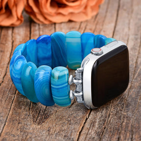 Ocean Essence Achat Stretch Apple Watch Armband