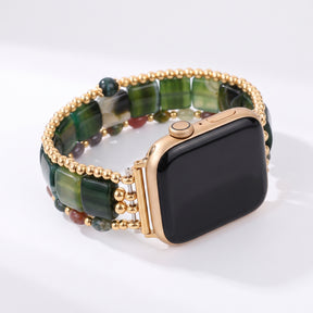 Wild Grace Achat-Stretcharmband für Apple Watch, Silber
