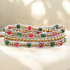 Fröhliches Weihnachtsstrahl Wickelarmband