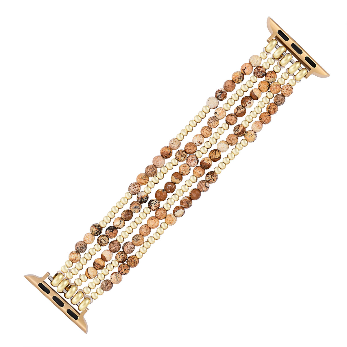 Golden Earth Jasper Stretch Apple Watch Armband