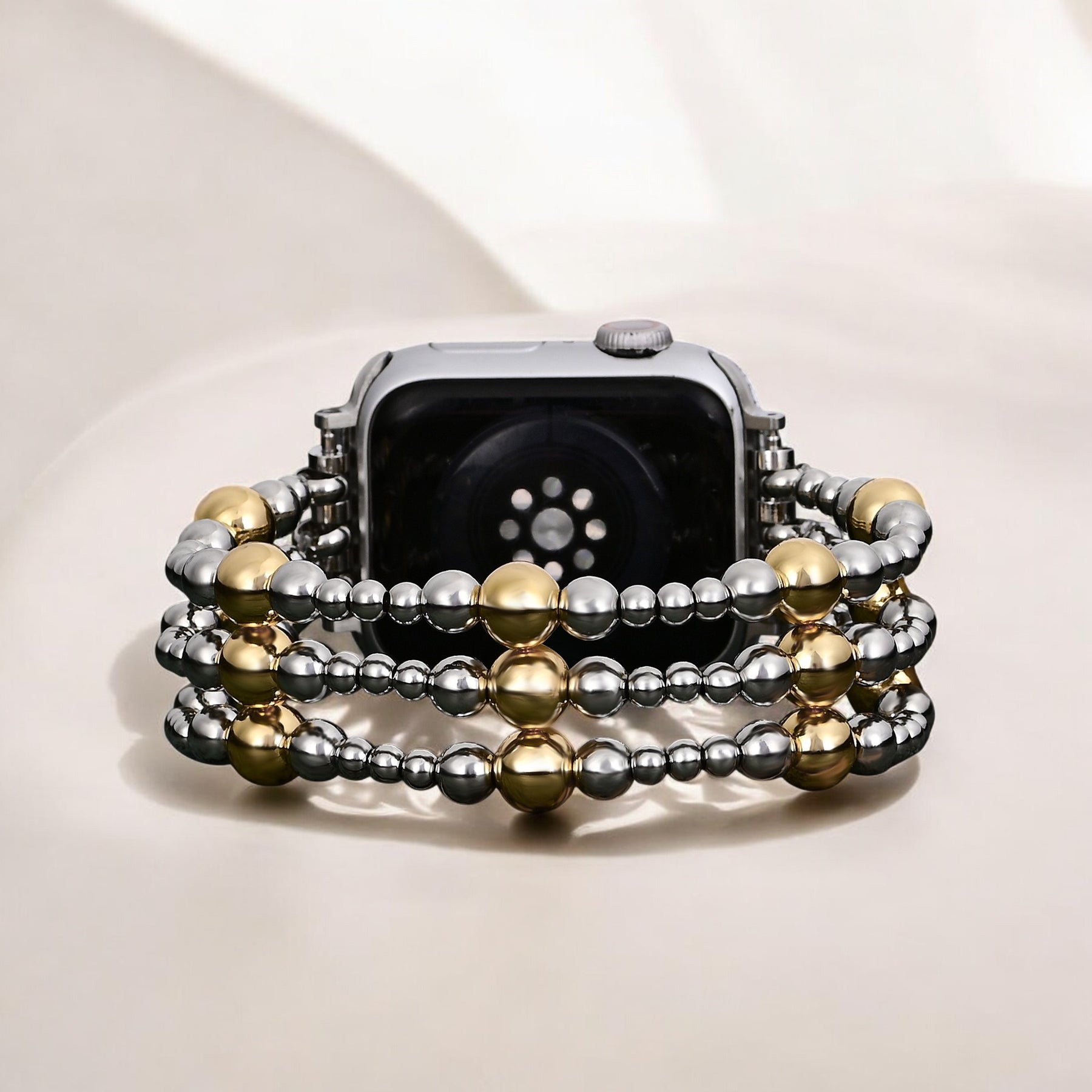 Silver Ember Stretch Apple Watch Armband