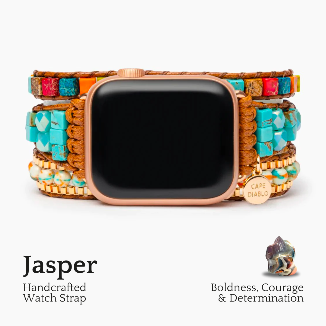 Lebendiges Jaspis- Apple Watch Armband