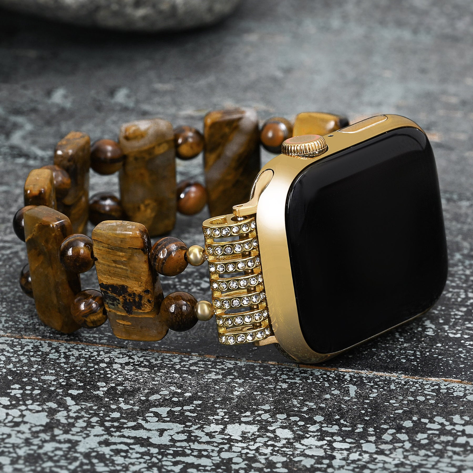 Golden Tiger Strength Apple Watch Armband