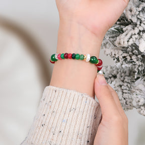 Weihnachtsleuchtendes Perlenarmband