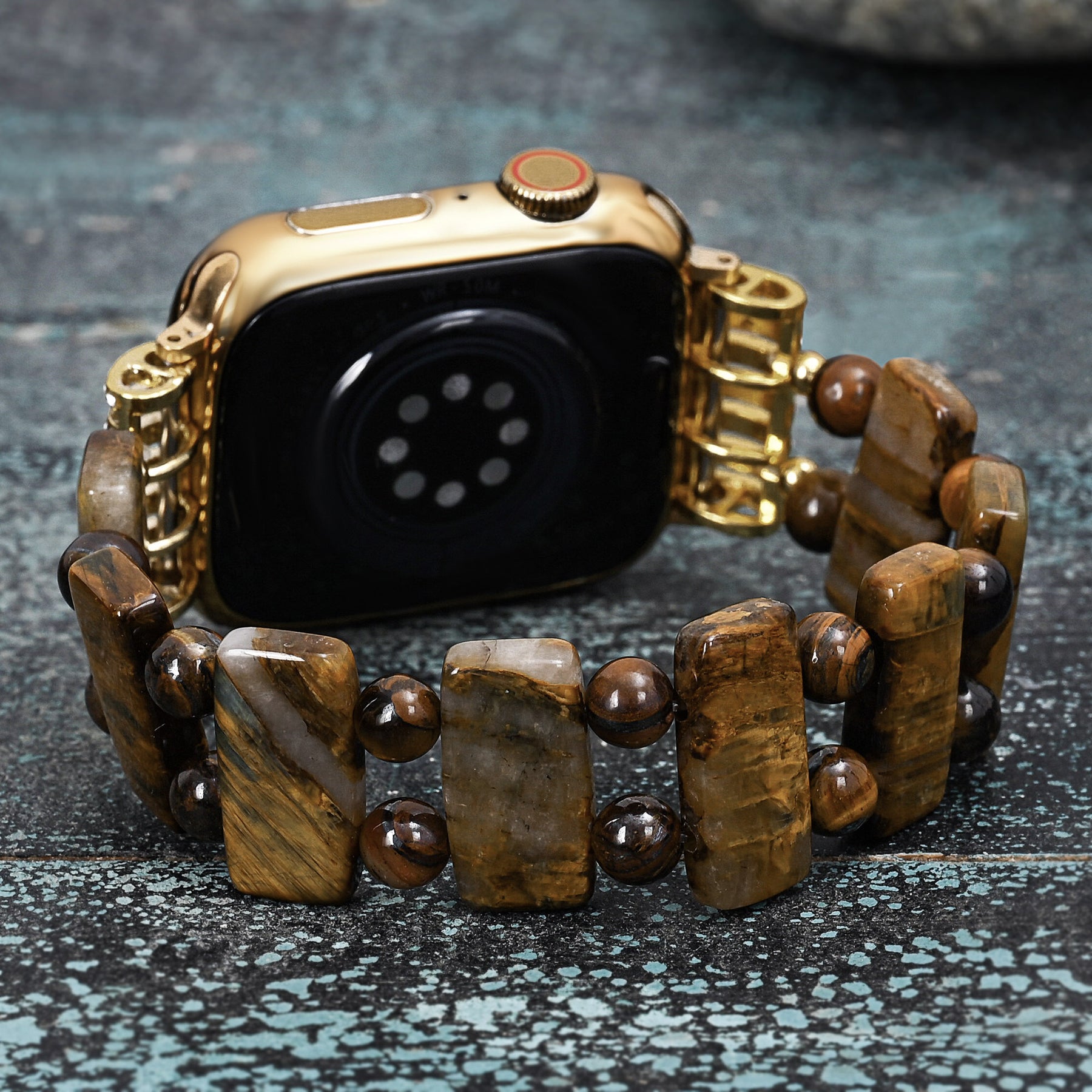Golden Tiger Strength Apple Watch Armband
