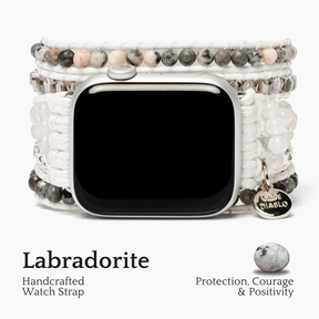 Weißes Labradorit-Armband für Apple Watch