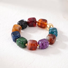 Mystisches Regenbogenfarbenes Chunky-Armband