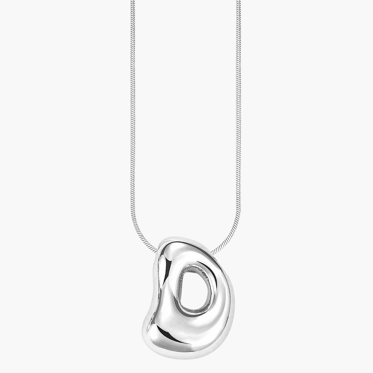 Silberner Glow-Bubble-Letter-Anfangsanhänger
