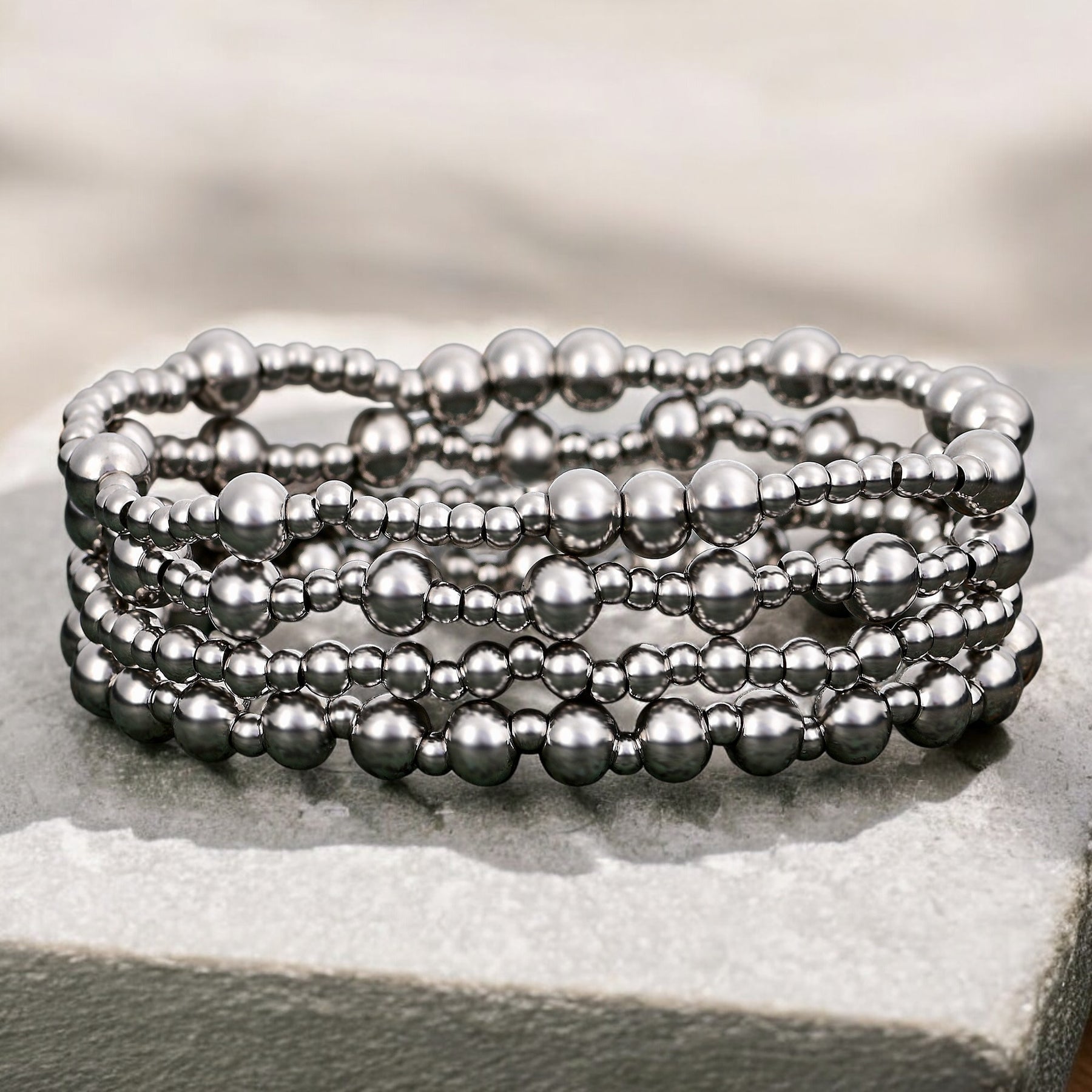 Platin-Armbandset „Demütig“