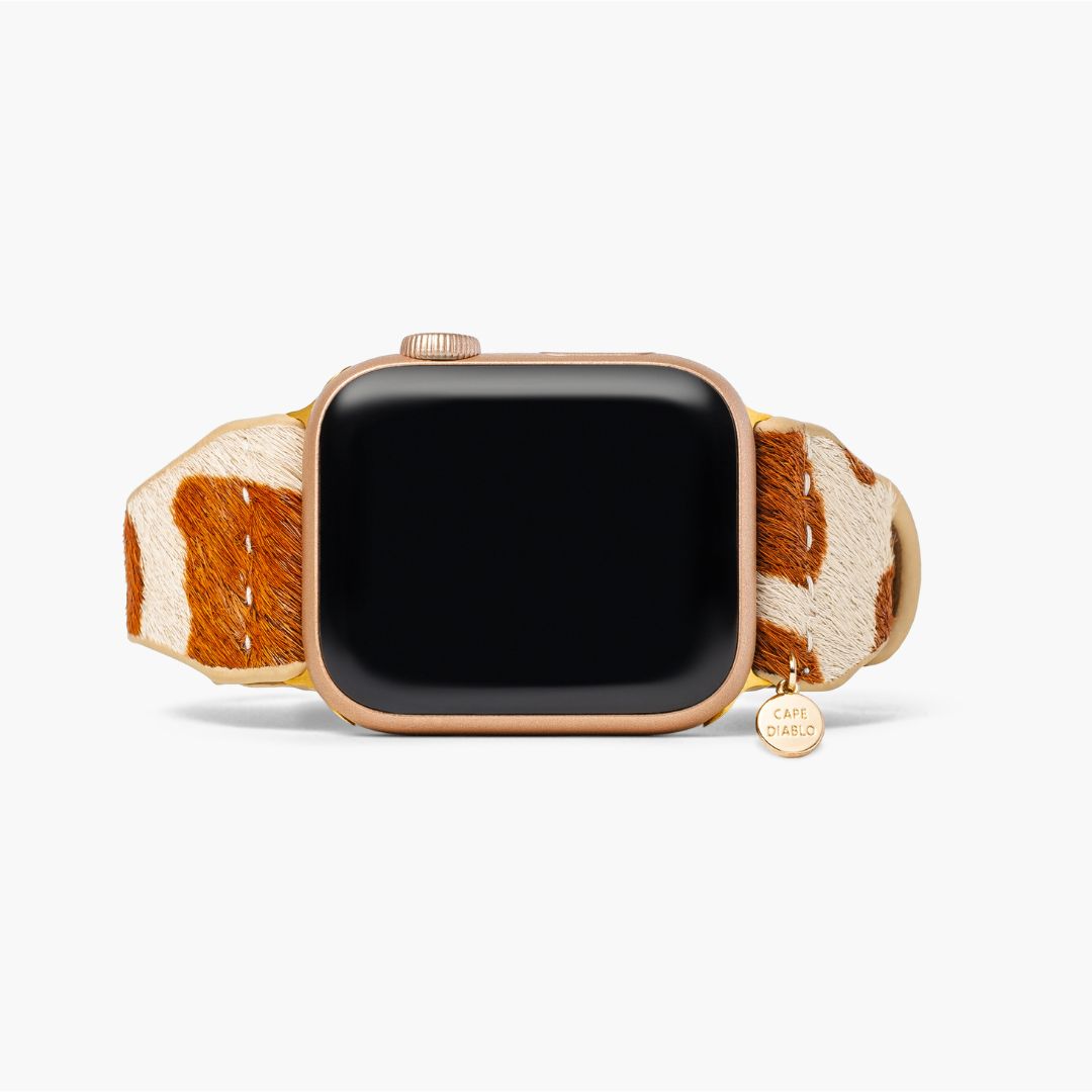 Savannah Glattes Lederarmband Apple Watch