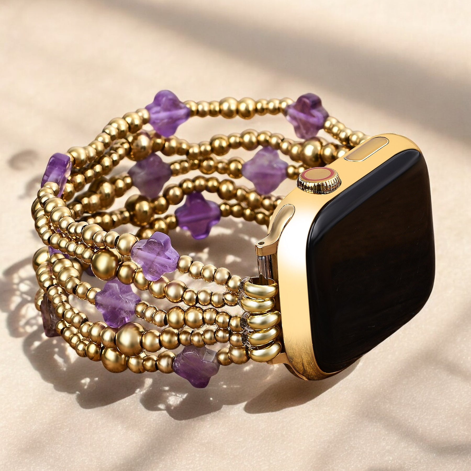 Purple Majesty Cross Stretch Apple Watch Armband