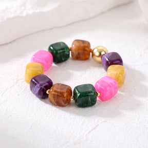Golden-Tropics-Mix-Armband mit groben Gliedern