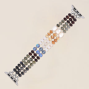 Tropischer Earth Stone Stretch Apple Watch Armband