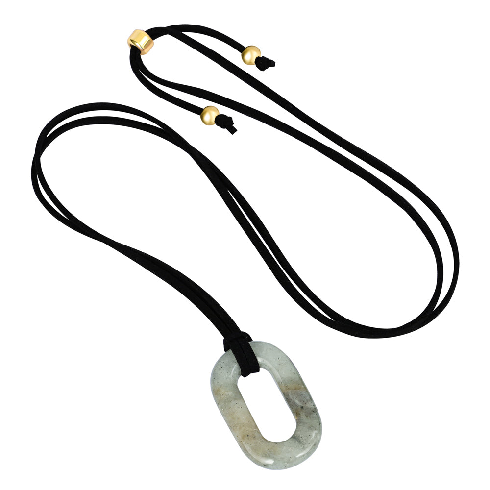 Wildleder Labradorit Gelassenheit Halskette