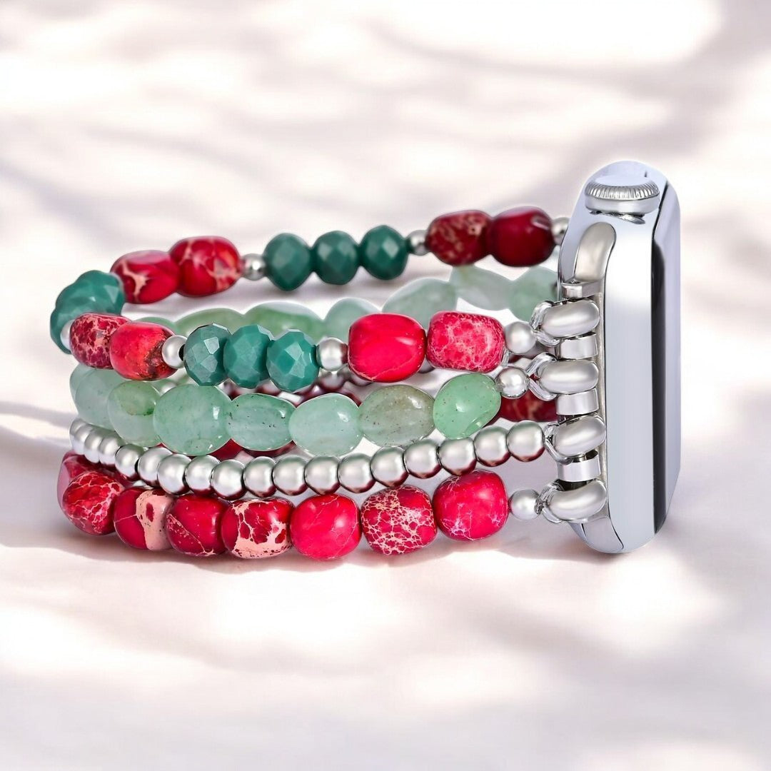 Evergreen Silber Eleganz Weihnachts Apple Watch Armband