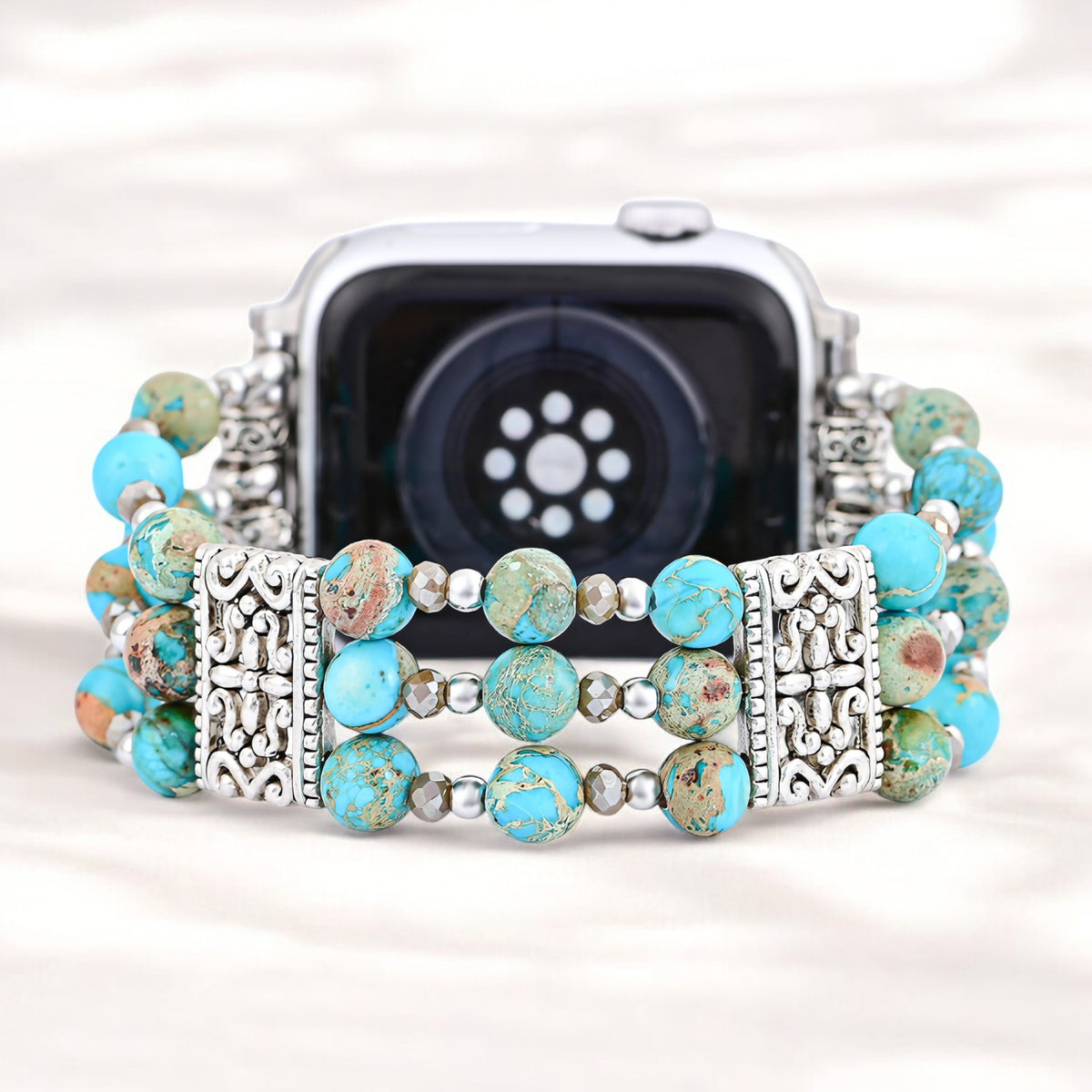 Artisanales Türkis Spirit Stretch Apple Watch Armband