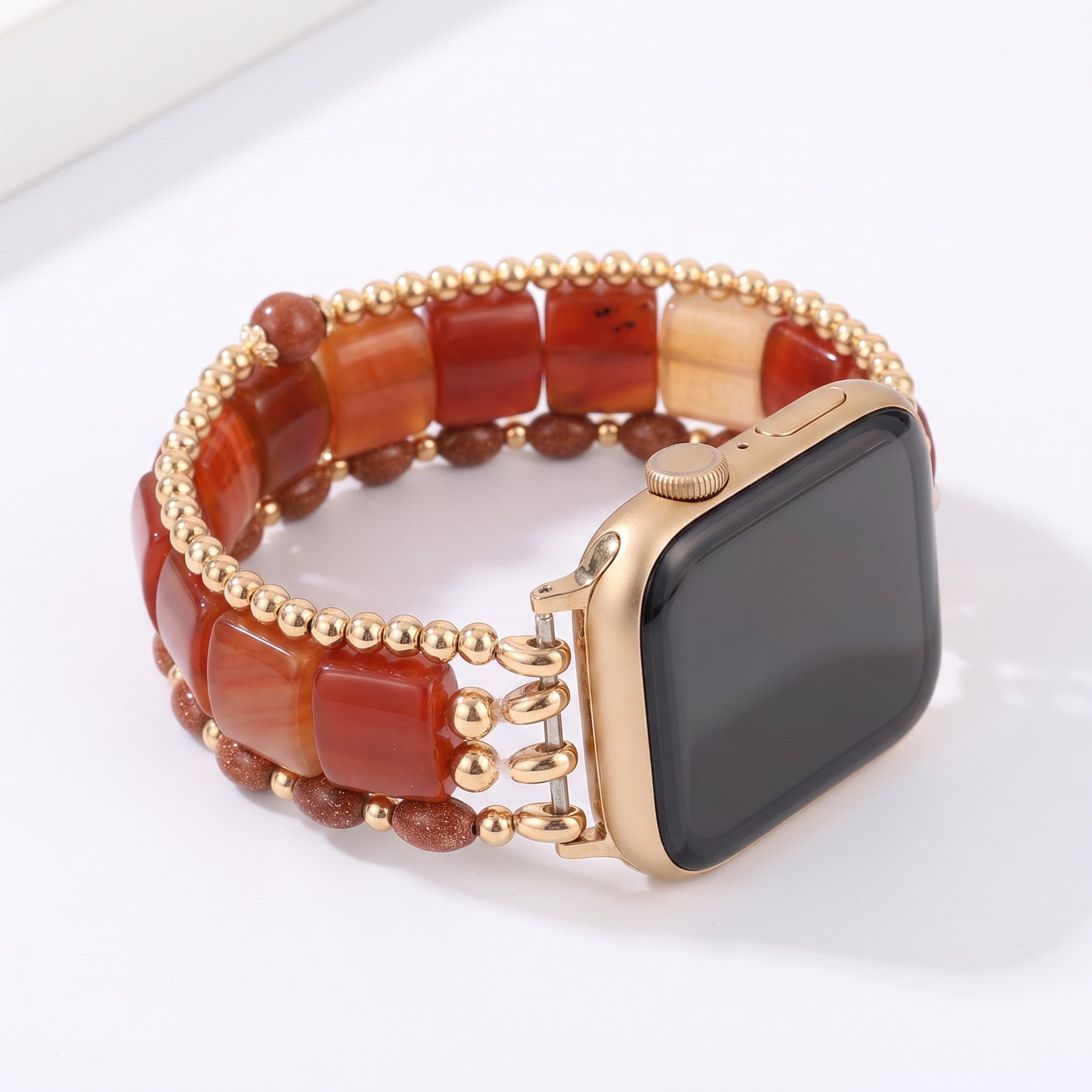 Wild Grace Achat-Stretcharmband für Apple Watch, Silber