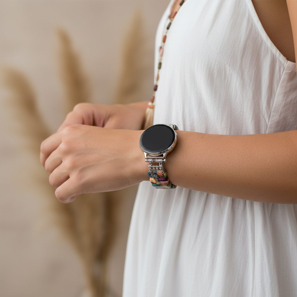 Chic Flower Samsung Galaxy Stretch Uhrenarmband