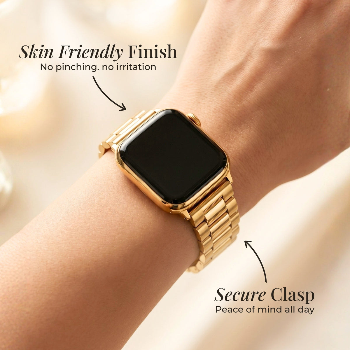 Klassisches Gold Luxus Apple Watch Armband