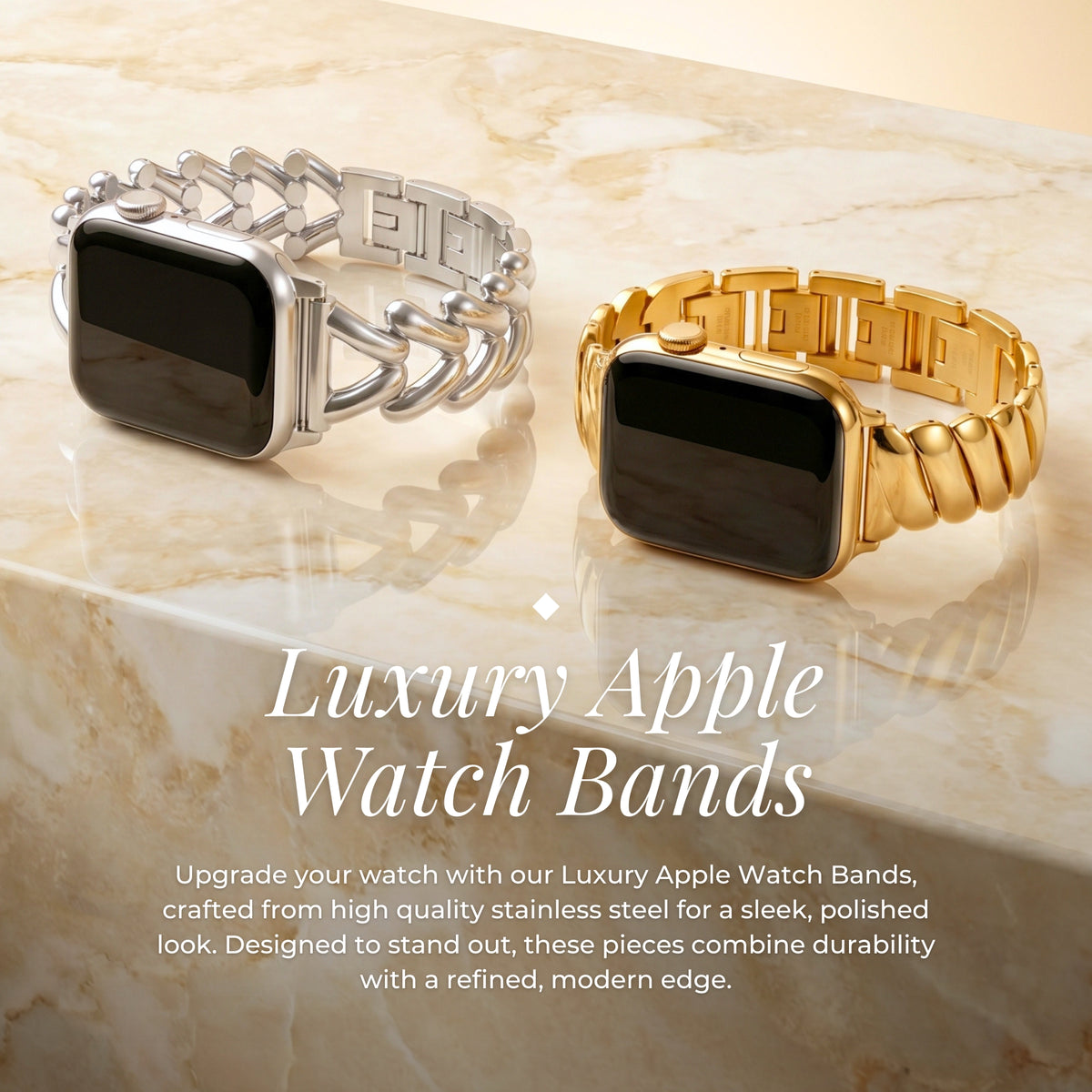 Klassisches Gold Luxus Apple Watch Armband