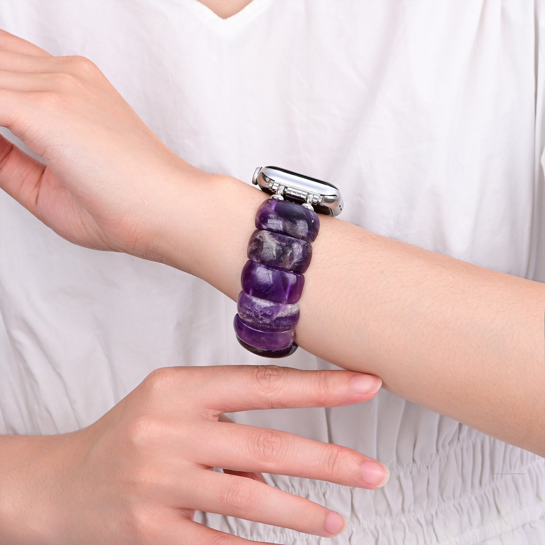 Intensives Jasper Glimmer Stretch Apple Watch Armband