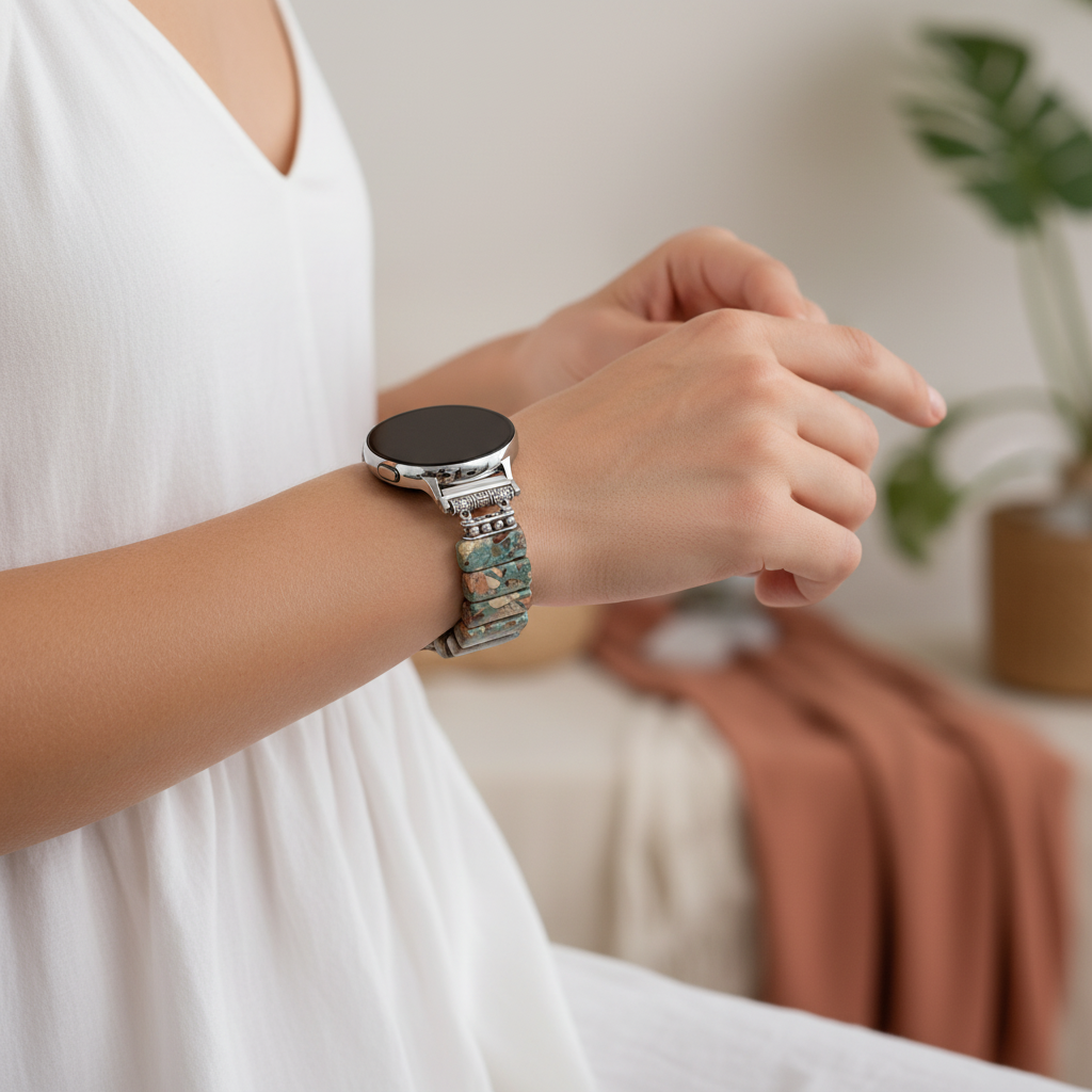 Earth Tibetan Jasper Stretch Apple Watch Armband