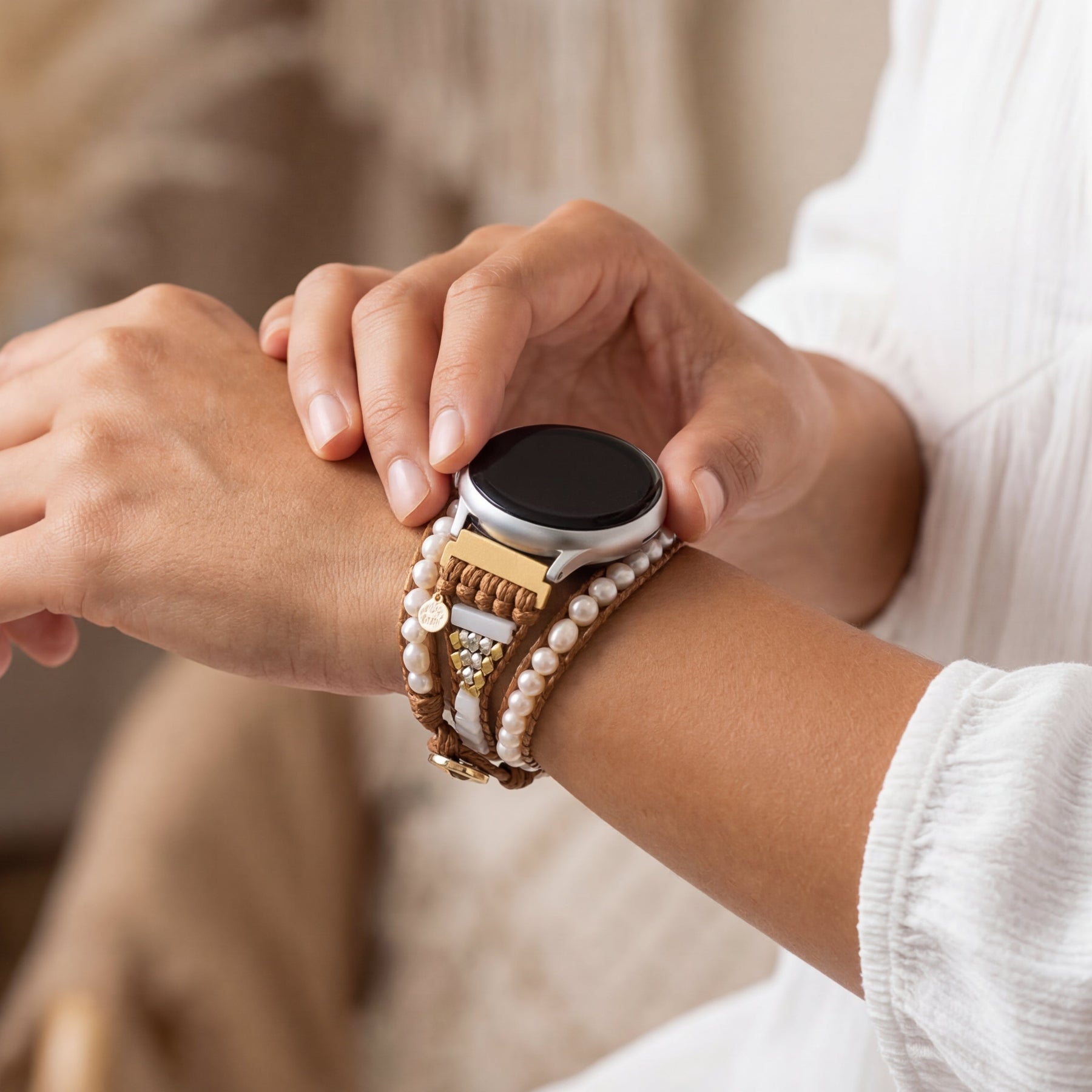 Süßwasserperlen Samsung Galaxy Watch Armband