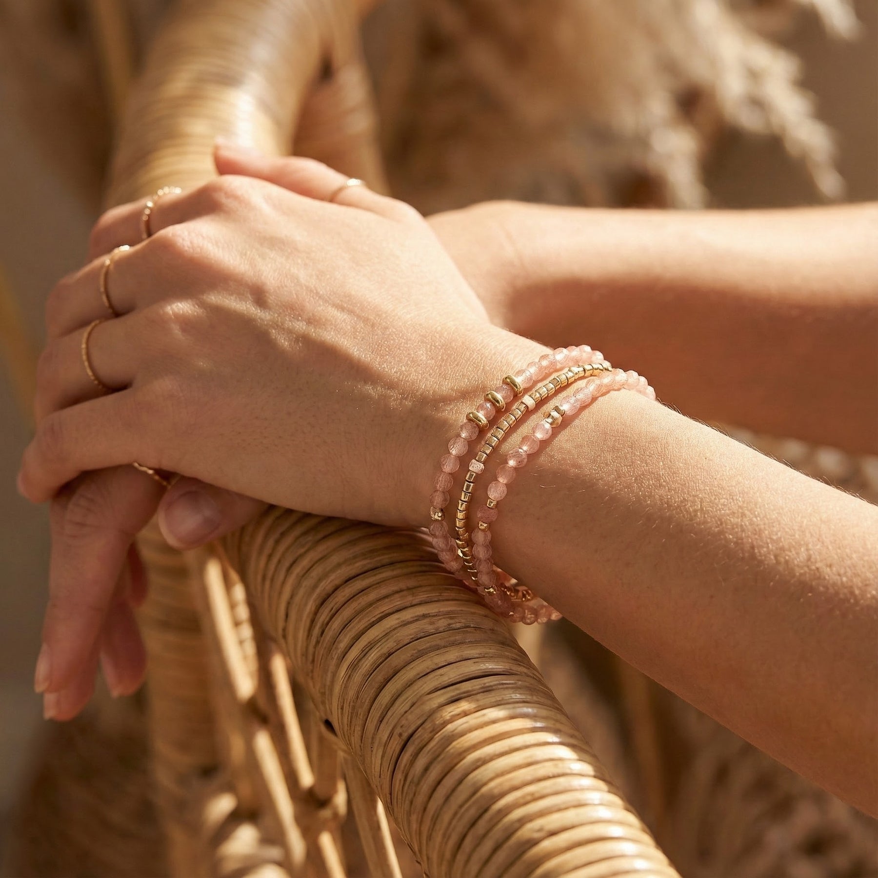 Sunset Blush Multi-Style Armband/Halskette