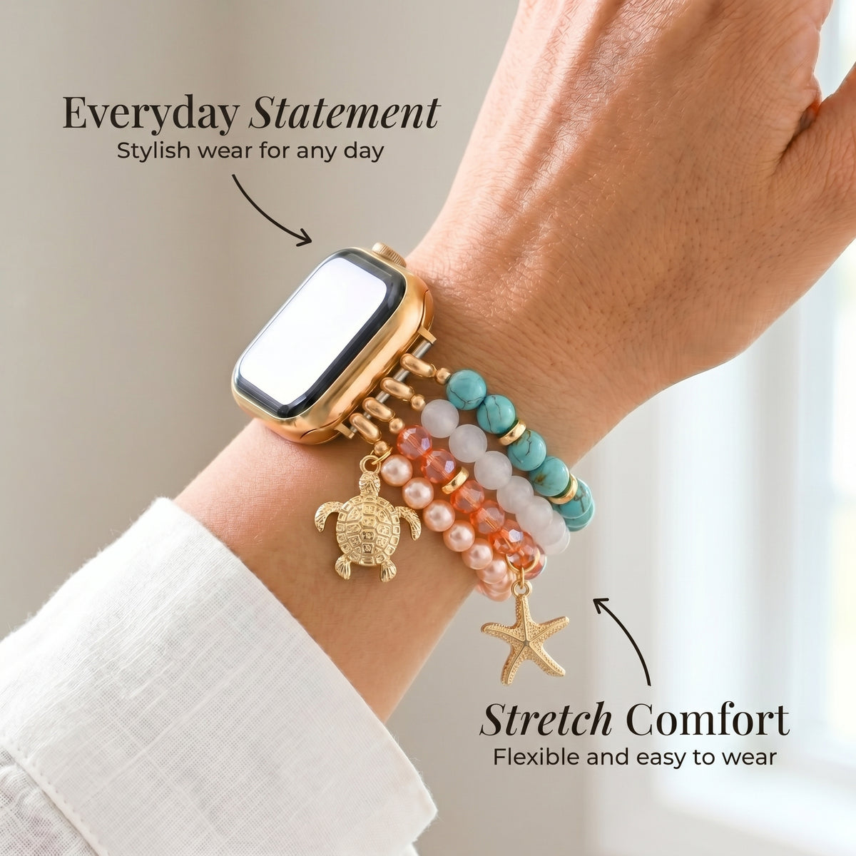 Coastal Glow Stretch Apple Watch Armband