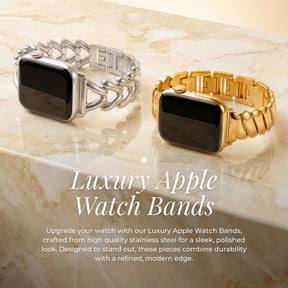 Luxuriöses Apple Watch Armband aus Goldkette