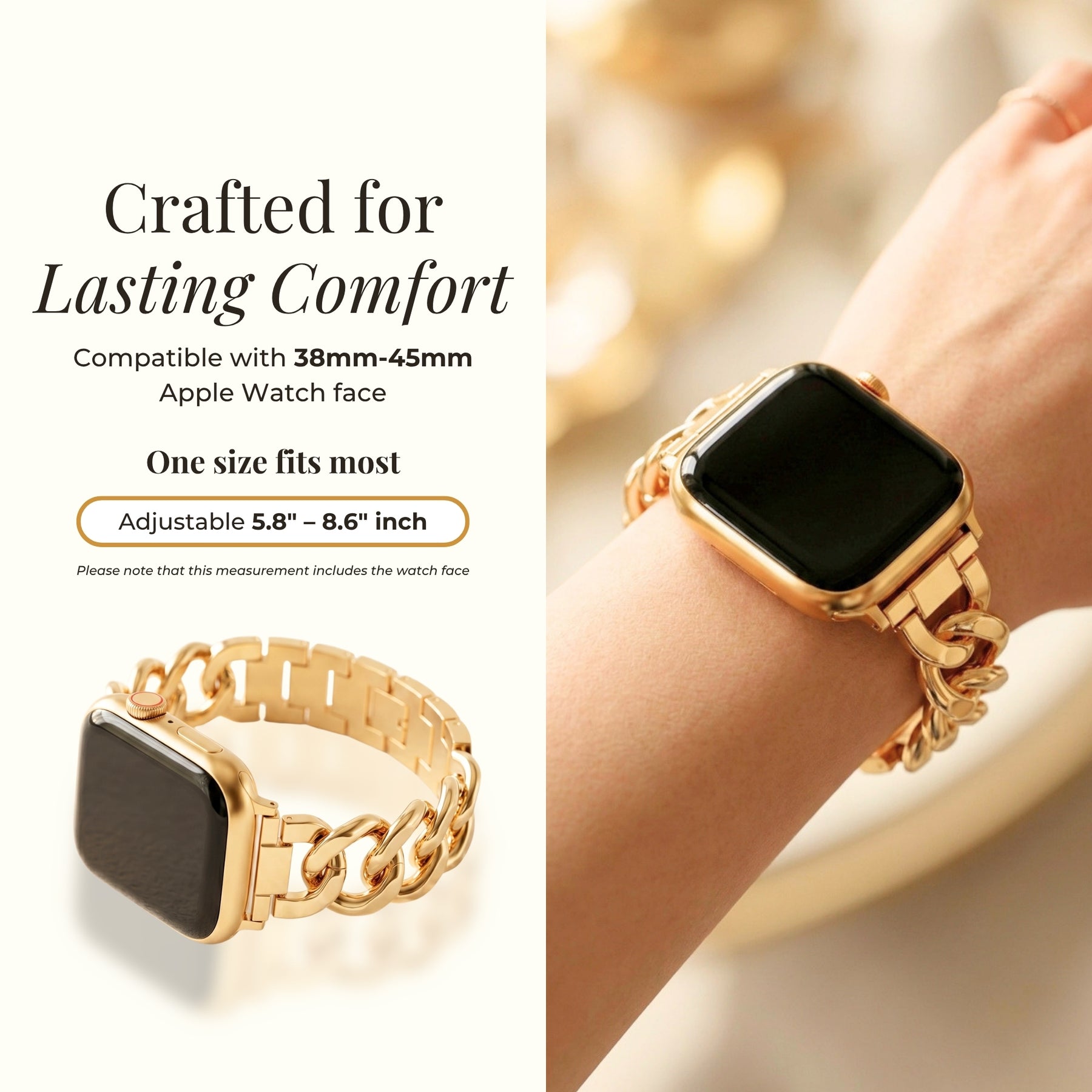 Goldenes gewebtes Luxusarmband für Apple Watch