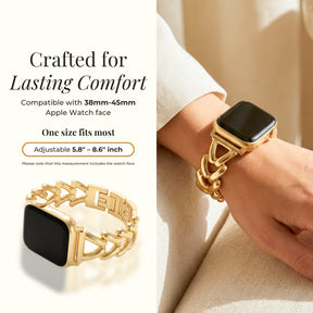 Goldenes Geflochtenes Luxusarmband für Apple Watch