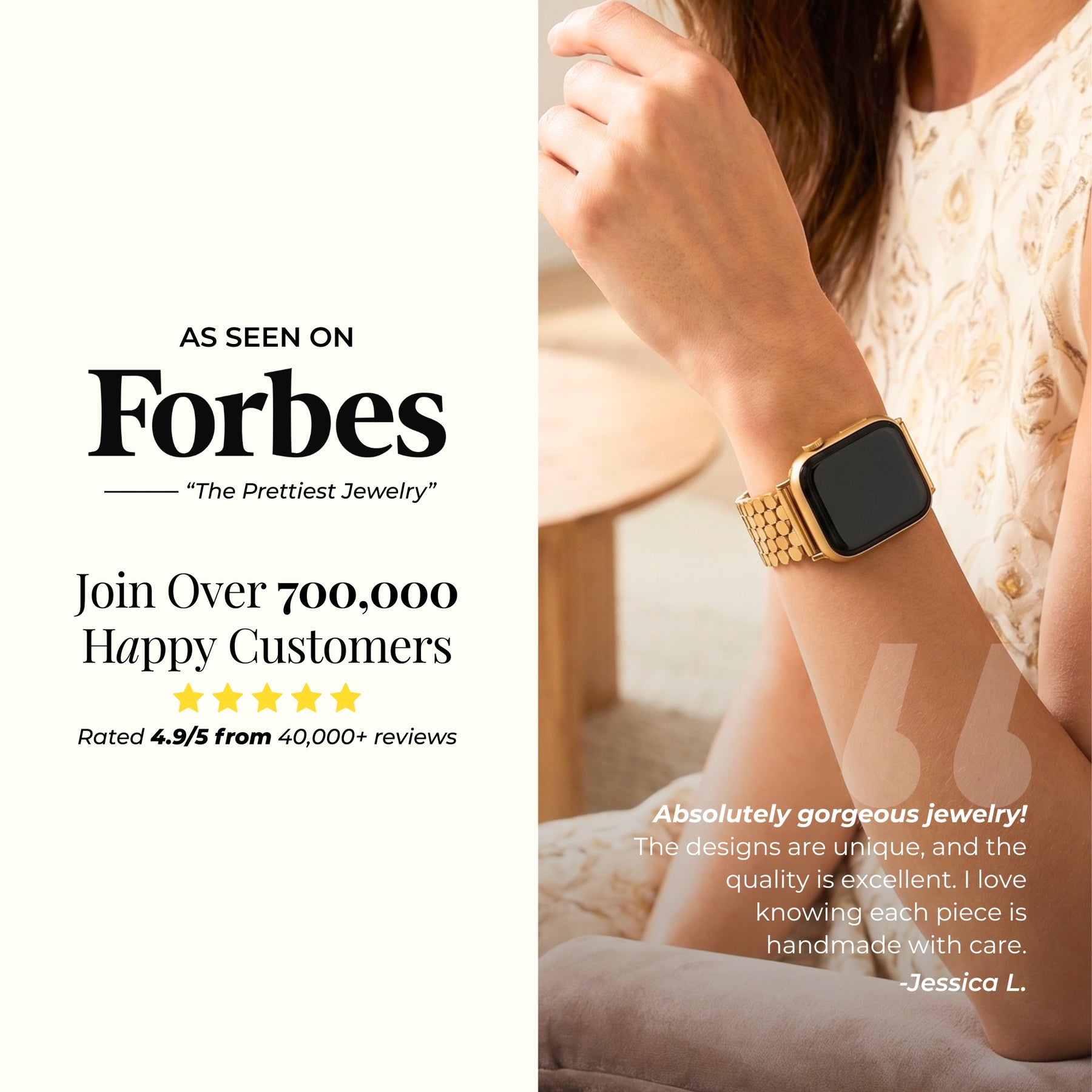 Goldenes Honigwaben Luxus Apple Watch Armband