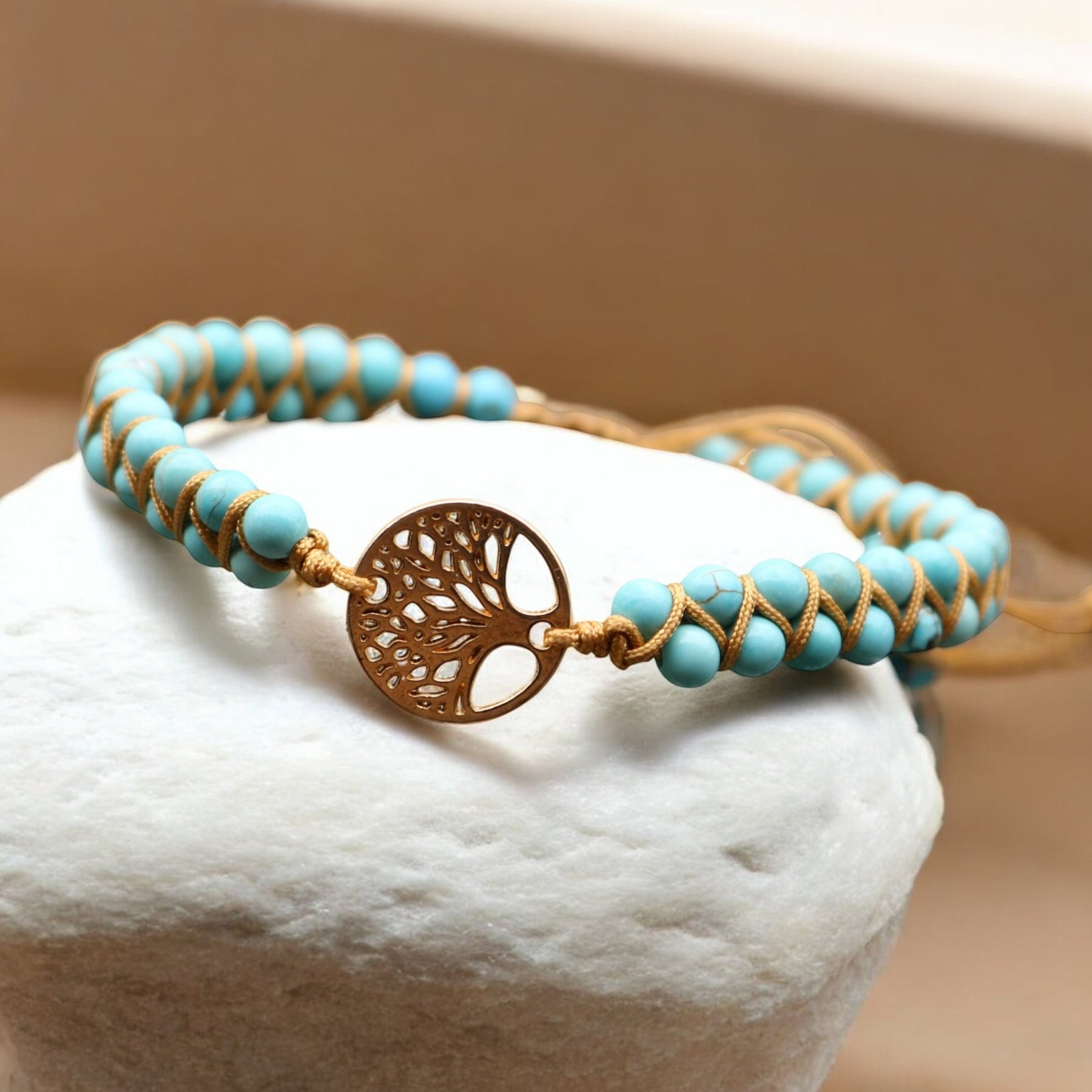 Baum des Lebens Türkis Armband