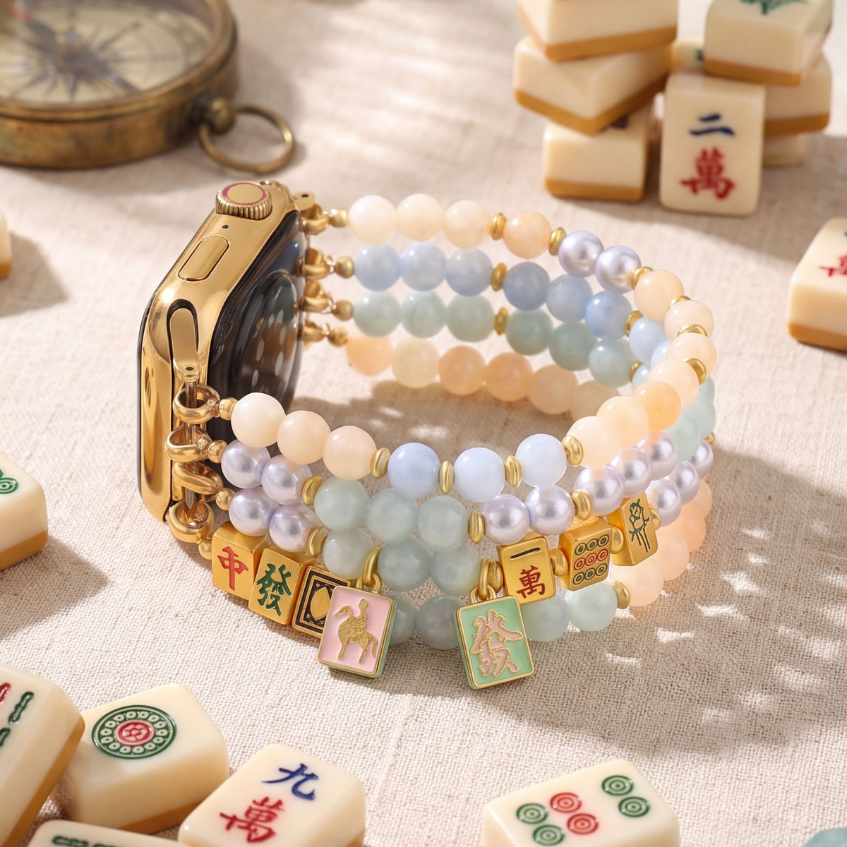 Glücks-Mahjong-Armband für die Apple Watch