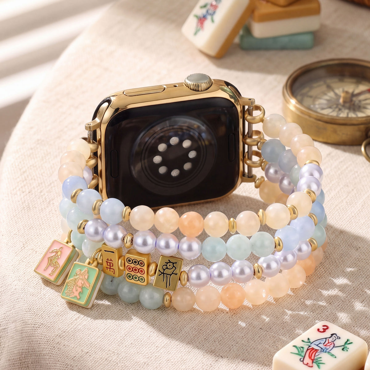 Glücks-Mahjong-Armband für die Apple Watch