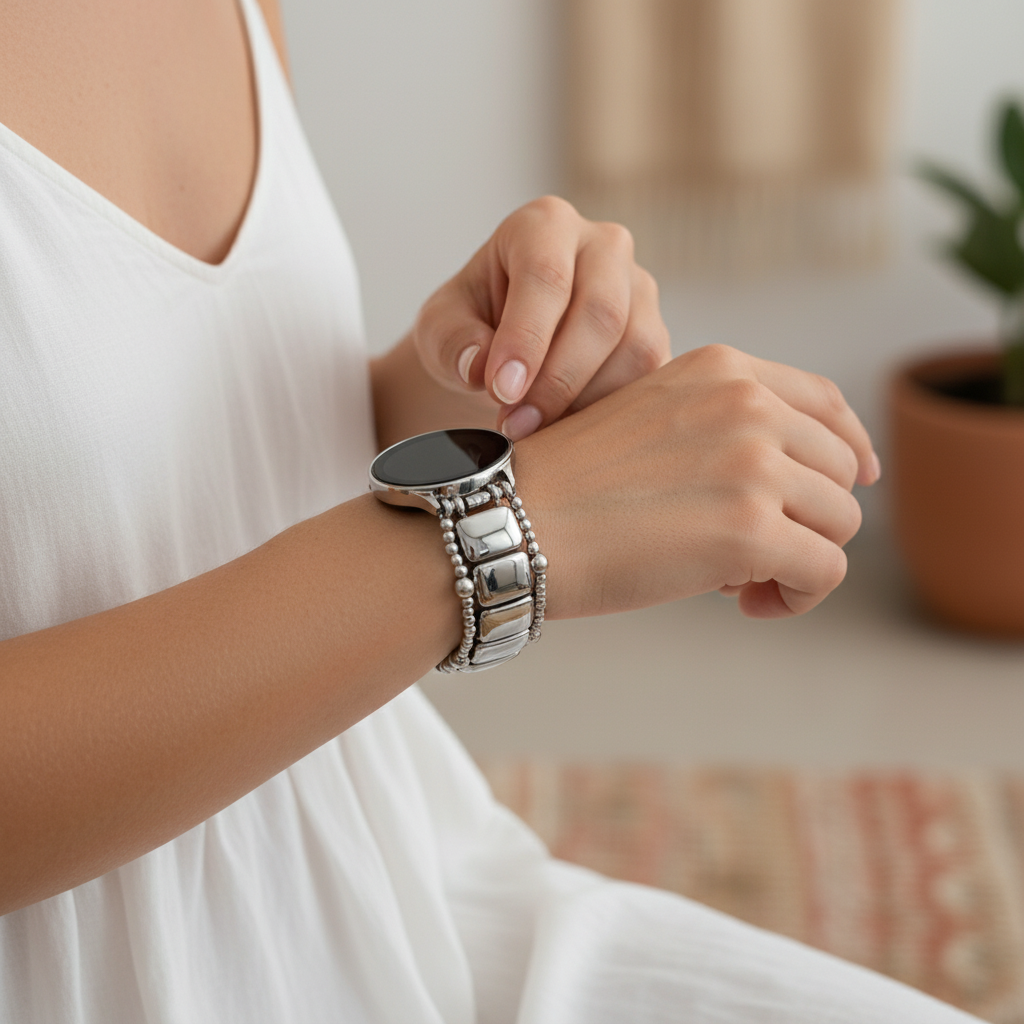 Platinum Noir Stretch Samsung Galaxy Uhrenarmband