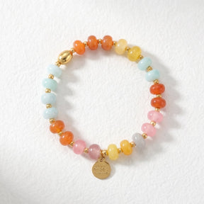 Bernstein-Jade-Blüten-Armband