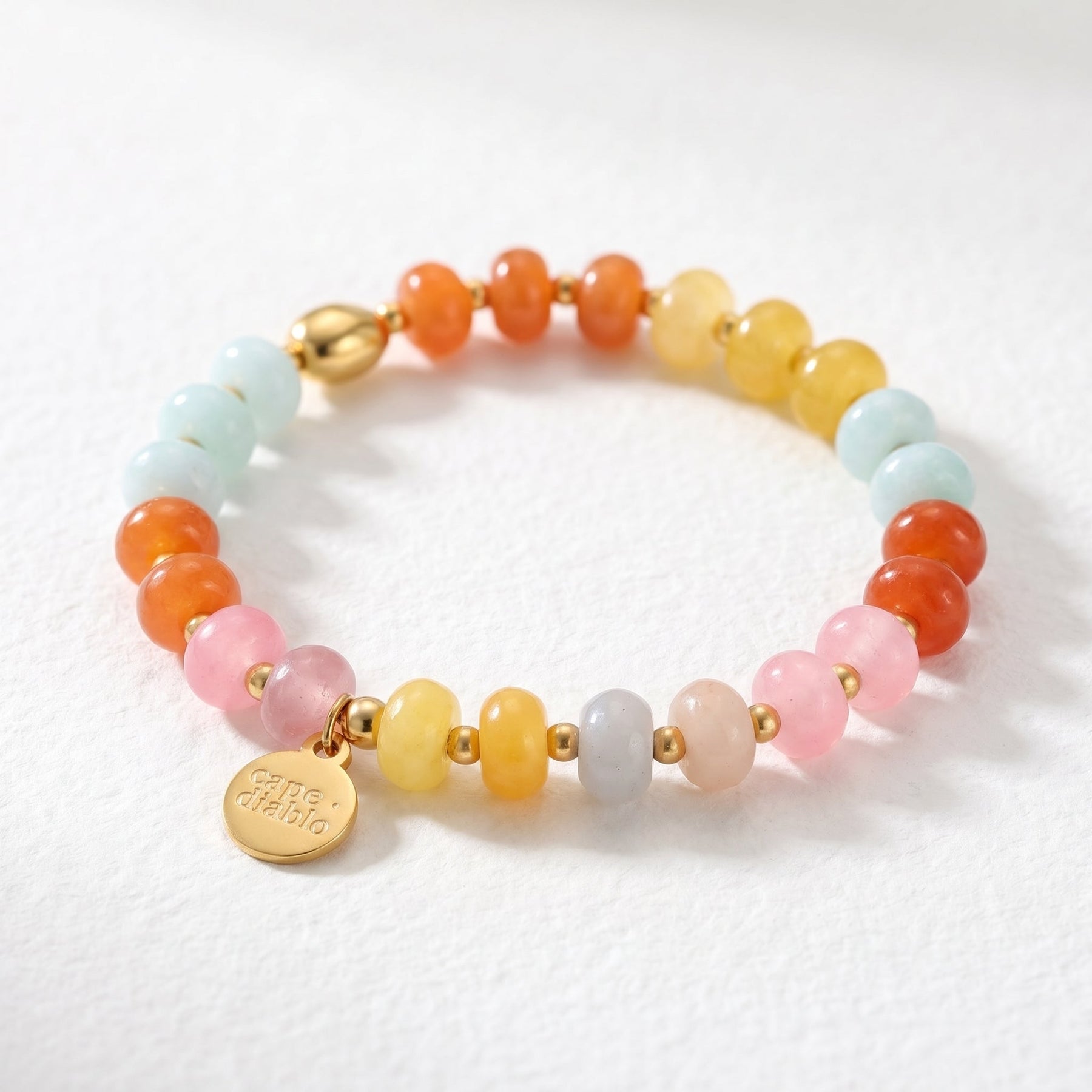 Bernstein-Jade-Blüten-Armband