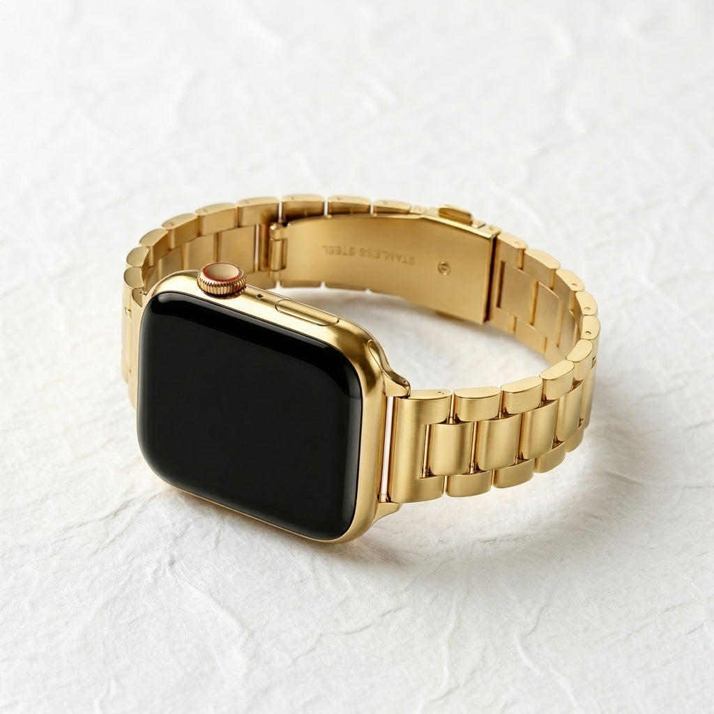 Klassisches Gold Luxus Apple Watch Armband