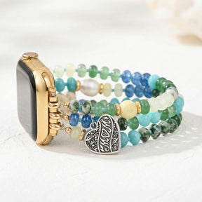 Jade Pearl Love MOM Stretch Apple Watch Armband