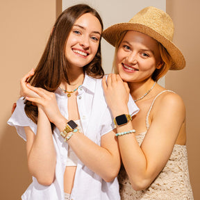 Stretch-Armband „Grace“ aus Amazonit für Apple Watch
